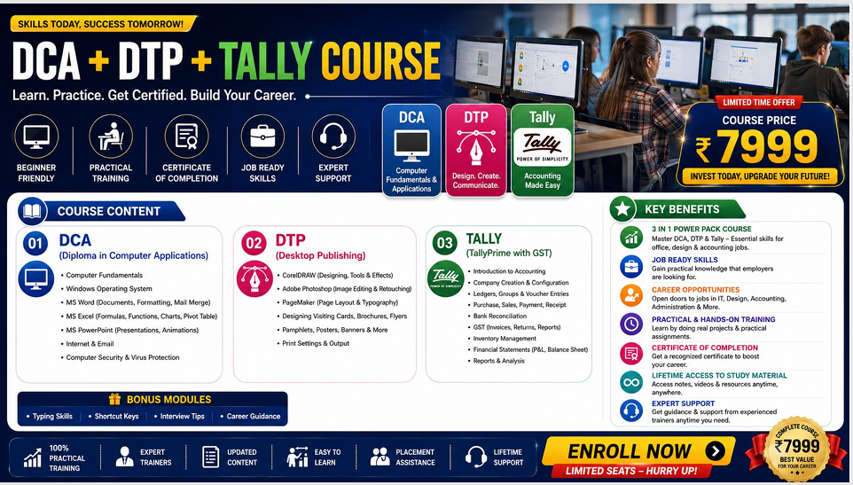 DCA + DTP + Tally Course
