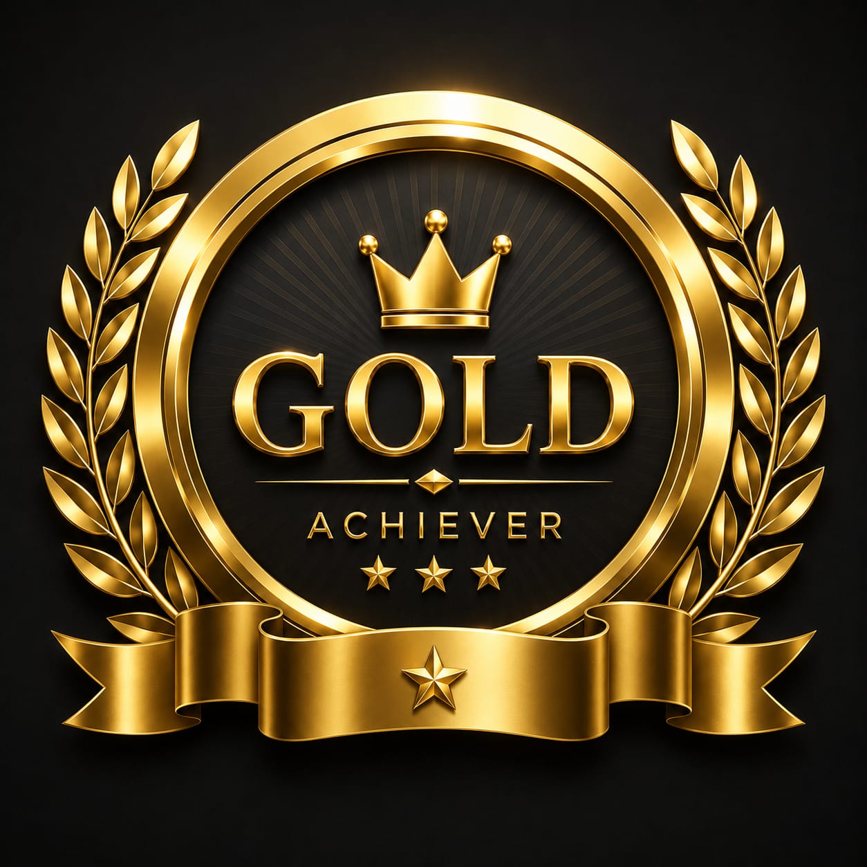 Gold official badge