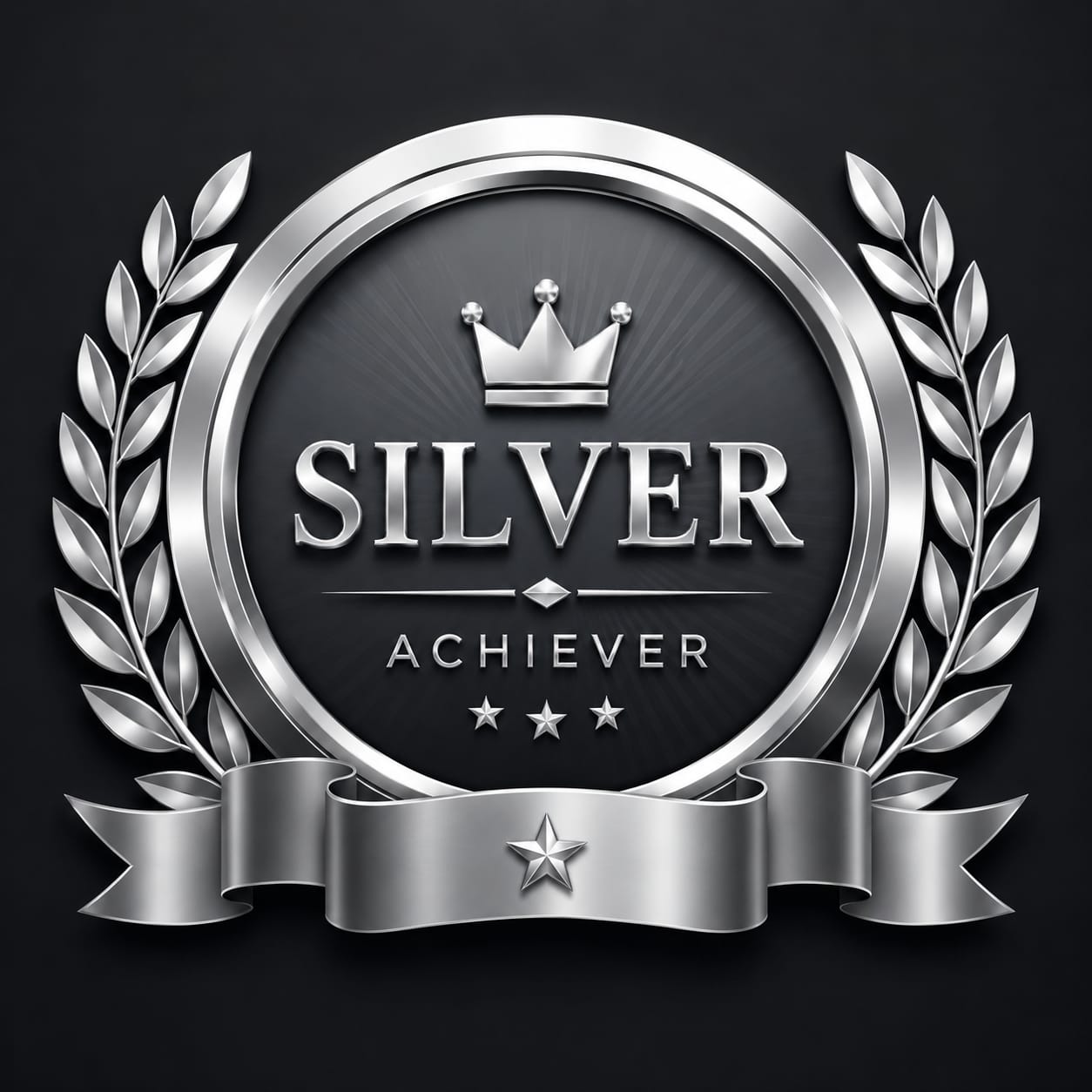 Silver official badge